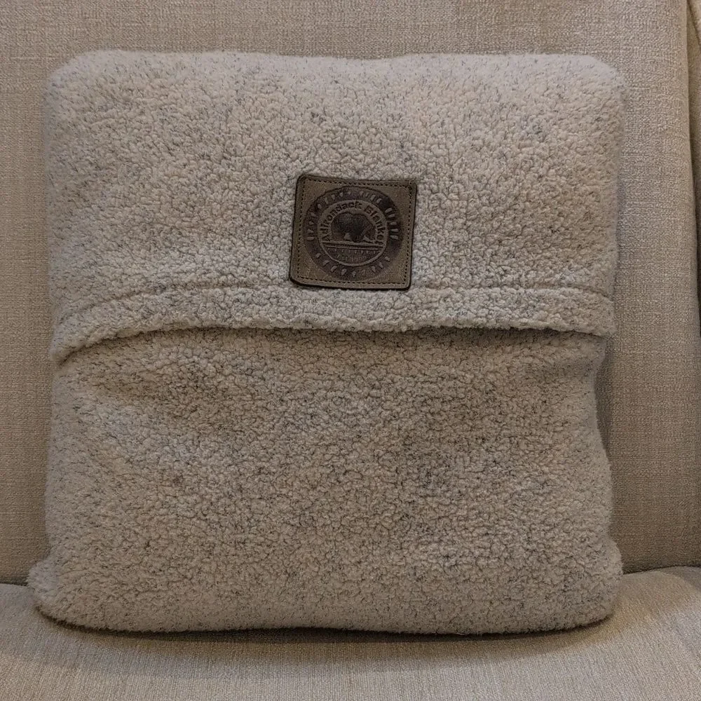 Adirondack Blanket Cozy Throw Pillow Cabin Rustic Nature Pine Tree